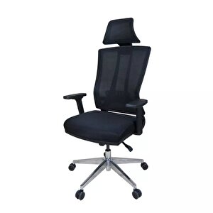 Uzay Ofis Air-x Müdür Koltuğu - Ayarlı Kolçak - Siyah