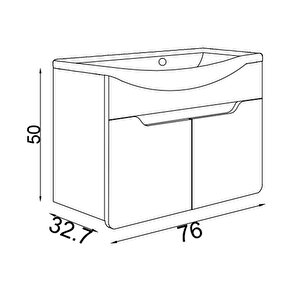 Teta Home Meksika 80 Cm Mdf Banyo Lavabolu Alt Dolap
