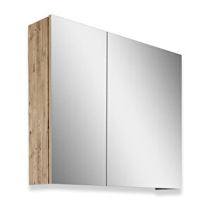Kahire 65cm Mdf Banyo Aynalı Üst Dolap Atlantik Çam