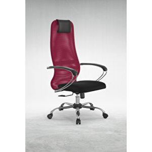 Fileli Ofis Sandalyesi / Yönetici Koltuğu Sit8-b1-8k Kırmızı