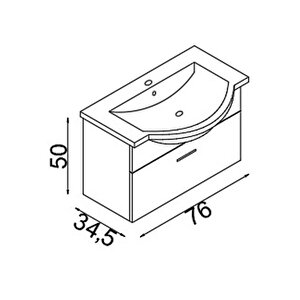 Teta Home Eko 80 Cm Mdf Banyo Lavabolu Alt Dolap