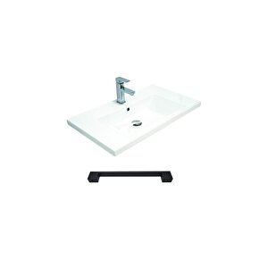 Lizbon 100 Cm Mdf Banyo Dolabı Seti Beyaz - Meşe