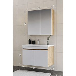 Teta Home Tokyo 65 Cm Mdf Banyo Dolabı Seti