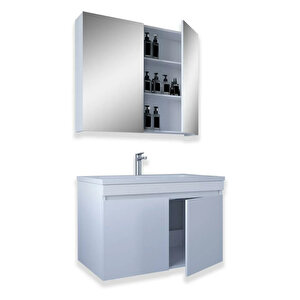 Tokyo 65 Cm Mdf Banyo Dolabı Seti Beyaz