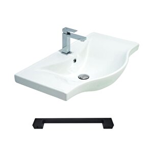 Eko 80 Cm Mdf Banyo Dolabı Seti Antrasit Beyaz