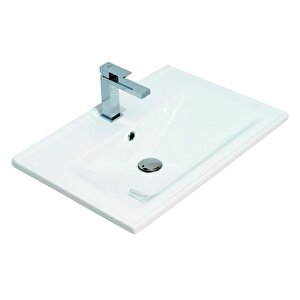 Mersin 80 Cm Mdf Banyo Lavabolu Alt Dolap Safirmeşe-Beyaz