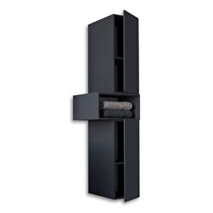 Madrid Mdf Banyo Boy Dolabı Antrasit
