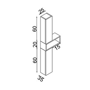 Madrid Mdf Banyo Boy Dolabı Antrasit