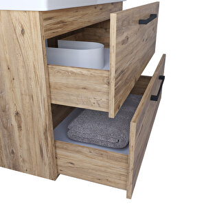 Batum 65 Cm Mdf Banyo Dolabı Seti Atlantik Çam
