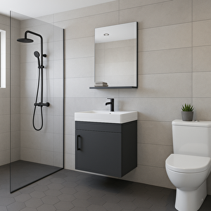Rio 45 Cm Banyo Dolabı Seti Antrasit
