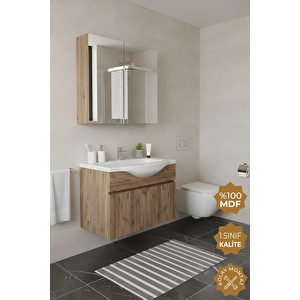 Kahire 65 Cm Mdf Banyo Dolabı Seti Atlantik Çam