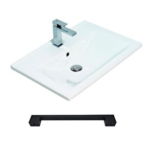 Batum 65 Cm Mdf Banyo Lavabolu Alt Dolap Teak