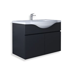 Kahire 65 Cm Mdf Banyo Lavabolu Alt Dolap Antrasit