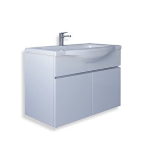 Kahire 65 Cm Mdf Banyo Lavabolu Alt Dolap Beyaz
