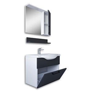 Eko 65 Cm Mdf Banyo Dolabı Seti Beyaz - Antrasit