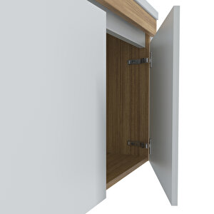 Home Tokyo 65 Cm Mdf Banyo Lavabolu Alt Dolap Teak-Beyaz