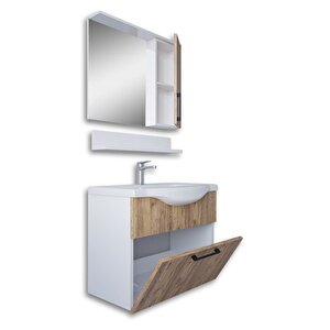 Eko 65 Cm Mdf Banyo Dolabı Seti Çam Beyaz