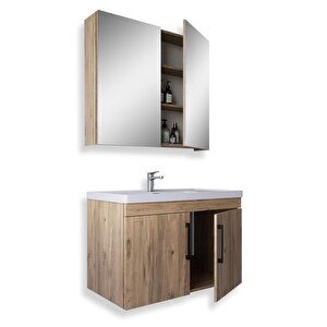 Yalova 65 Cm Mdf Banyo Dolabı Seti Atlantik Çam