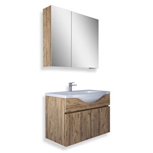 Kahire 80 Cm Mdf Banyo Dolabı Seti Atlantik Çam