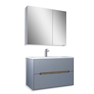 Madrid 65 Cm Mdf Banyo Dolabı Seti Sis Gri - Atlantik Çam