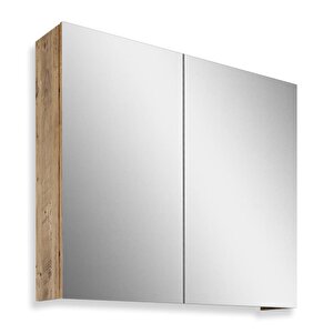 Yalova 65 Cm Mdf Banyo Aynalı Üst Dolap Atlantik Çam