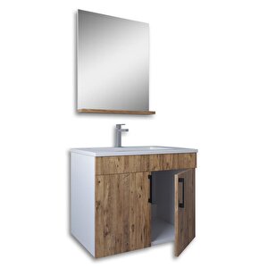 Prag 65 Cm Banyo Dolabı Seti Çam Beyaz