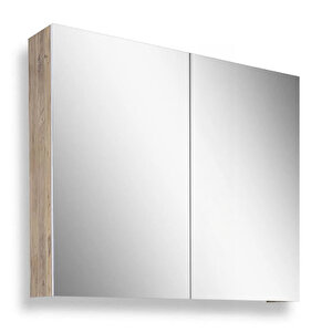 Tokyo 65cm Mdf Banyo Üst Aynalı Dolap Beyaz - Meşe