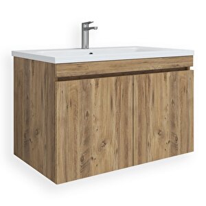 Tokyo 80 Cm Mdf Banyo Lavabolu Alt Dolap Atlantik Çam