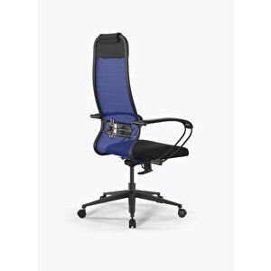Sit 10 B1-111k Fileli Ofis Sandalyesi - Yönetici Koltuğu Mavi Siyah
