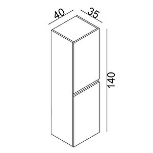 Tokyo Mdf Banyo Boy Dolabı Atlantik Çam