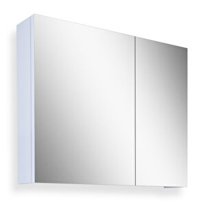 Yalova 80 Cm Mdf Banyo Aynalı Üst Dolap Beyaz