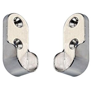 Askı Flanşı Oval Dolap Elbise Askı Aparatı Krom 30 Mm (2 Adet)
