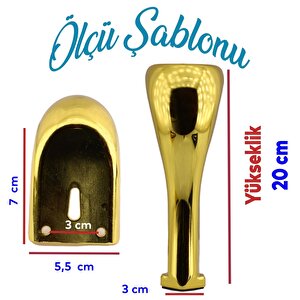 Ayder Sehpa Masa Puf Tabure Ünite Baza Koltuk Ayağı Mobilya Ayakları Ayağı Metal Ayak 20 Cm Altın