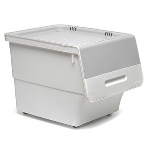 Motek Tch-mt04 33 Litre Beyaz Gri Tekerlekli Tekli Organizer + Temizlik Seti