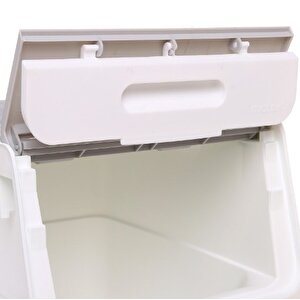 Technow Motek Tch-mt04 33 Litre Beyaz Gri Tekerlekli Tekli Organizer + Temizlik Seti