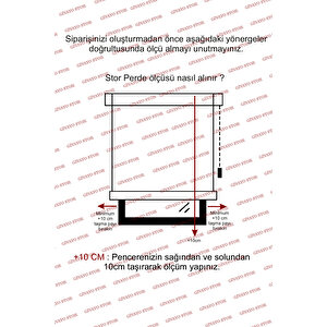 Gi̇vayo Stor Etek Di̇li̇mli̇ Stor Ekru Perde Güneşli̇k Kırık Beyaz 160x260 Cm