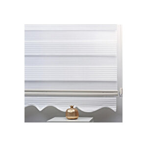 Pli̇seli̇ Beyaz Stor Zebra Perde Etek Di̇li̇mli̇ 60x200 Cm 60x200 cm