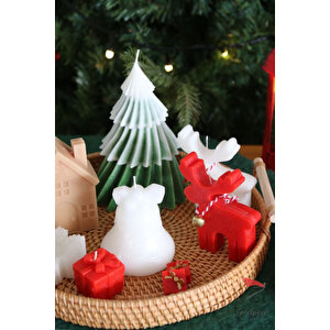 Dekoratif Yılbaşı Mumları, Yılbaşı Kokulu Mum Seti 10lu Yeni Yıl Konsept Hediyelik Mum Yılbaşı Seti