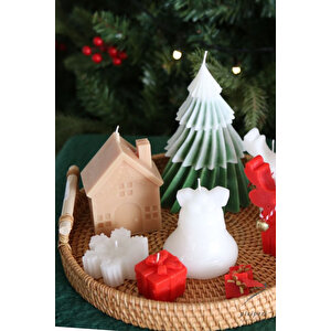 Dekoratif Yılbaşı Mumları, Yılbaşı Kokulu Mum Seti 10lu Yeni Yıl Konsept Hediyelik Mum Yılbaşı Seti