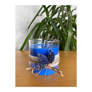 Parlement Mavi Kokulu Dekoratif Bardak Mum Kandil