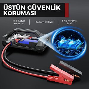 Lokithor Ja2500 12v 2500amp Lifepo4 Akıllı Akü Takviye + Pompa + Powerbank + Led Lamba