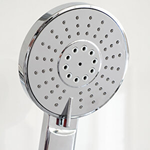 Banora Lux Yuvarlak Duş Sistemi,2 Fonksiyon El Duşu Takımı, Paslanmaz Çelik, Standart Sabunluk, Krom