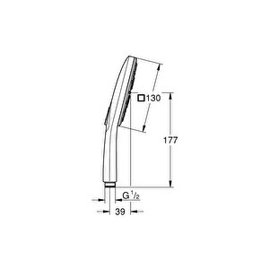 Grohe Rainshower Smartactive 130 Cube El Duşu 3 Akışlı - 26582al0