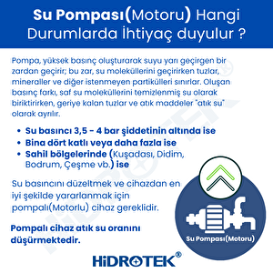 Hidrotek En Kaliteli Su Arıtma Cihazı B12 Mineralli En İyi Su Arıtma Cihazı / Pompalı 2024