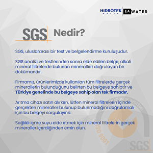 Dünyada Tek Alkali Filtreli Hidrojen+ pH 9,5 En İyi Su Arıtma Cihazı / Pompalı