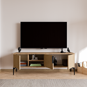 Alonex Home Tarz Full Yunus 150 Cm Tv Ünitesi Tv Sehpası Raflı Tv Ünitesi Konsol