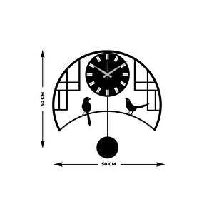 Retro Bird Metal Duvar Saati
