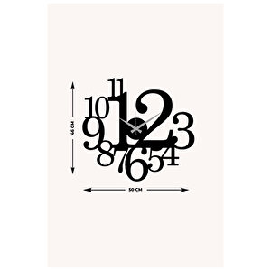 Modern Text Metal Duvar Saati
