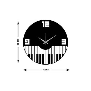 Piano Metal Duvar Saati