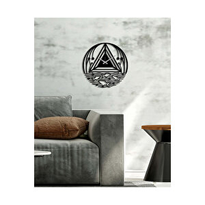 Pyramid Wave Metal Duvar Saati